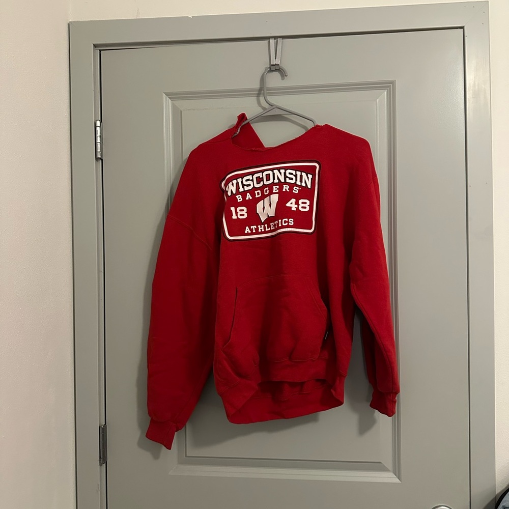 Russell Athletic Red Wisconsin Badgers Sweatshirt